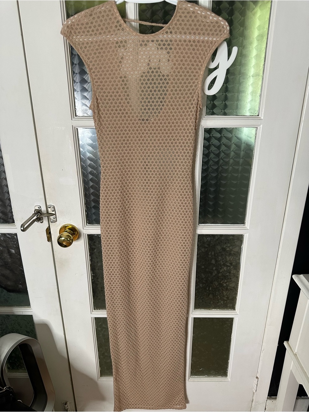 Fashion Nova Tan Sleeveless Maxi Dress